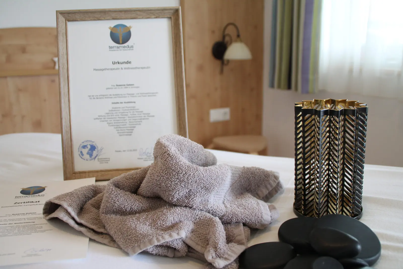 Ruhiges Massageambiente im Tannenhof